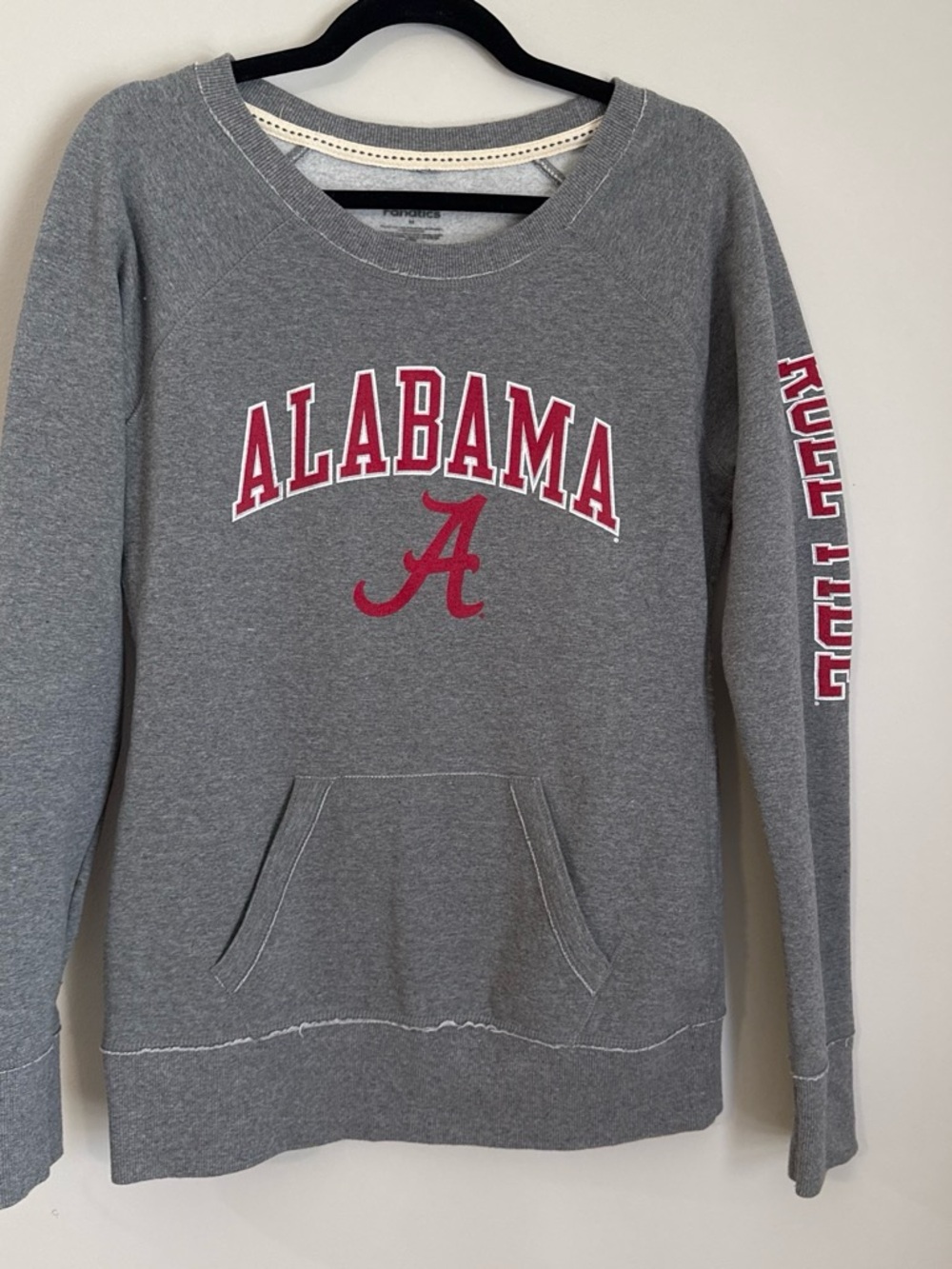 University of Alabama gray sweatshirt with front pocket